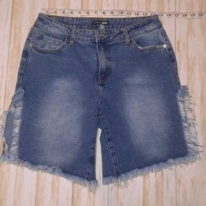 Fashion Nova Denim Deep Rip Shorts
